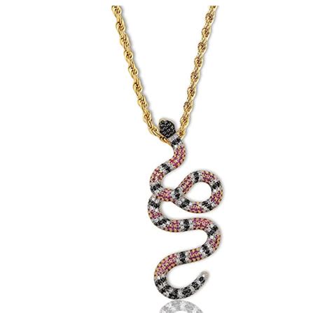 gucci snake pendant necklace|gucci silver charm necklace.